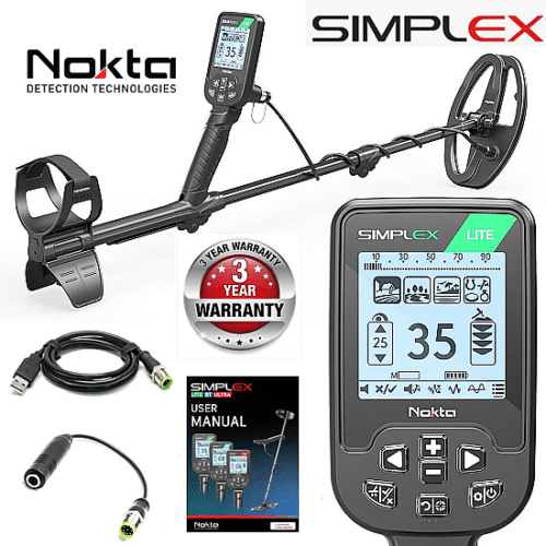 Nokta Simplex LITE Metal Detector - Nokta Makro Simplex+ Waterproof Metal Detector